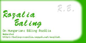 rozalia baling business card